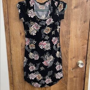 Floral Black Dress